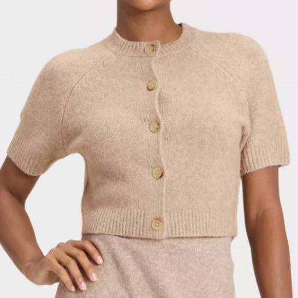 Women's Short Sleeve Cozy Knit Button-Down Cardigan - Universal Thread™ - Picture 1 of 4